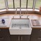 Alfi Brand 26" Decorative Lip Apron Sgl Bowl Fireclay Farmhouse Kitchen Sink, WHT AB506-W - alternate 2